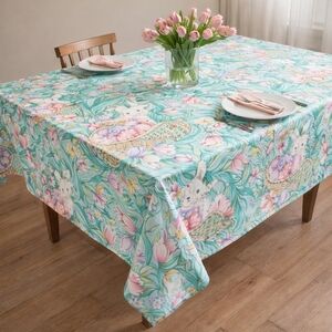 Vintage Easter Bunny Rectangle Tablecloth 54x56